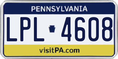 PA license plate LPL4608