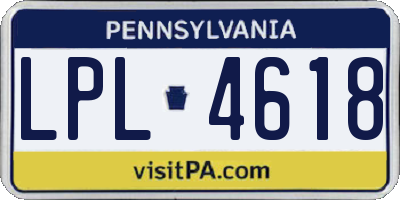 PA license plate LPL4618