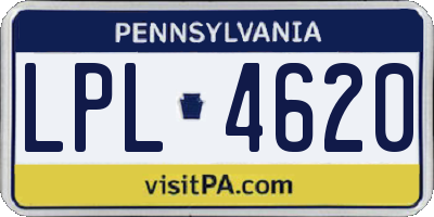 PA license plate LPL4620
