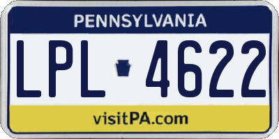 PA license plate LPL4622