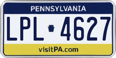 PA license plate LPL4627