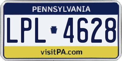 PA license plate LPL4628