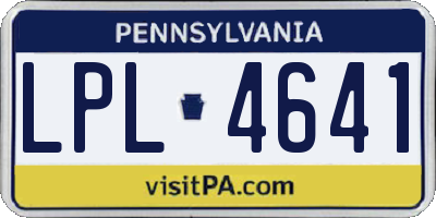 PA license plate LPL4641