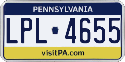 PA license plate LPL4655