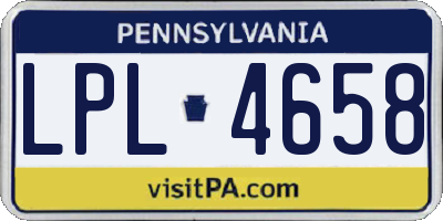 PA license plate LPL4658