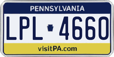 PA license plate LPL4660