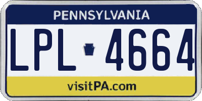 PA license plate LPL4664
