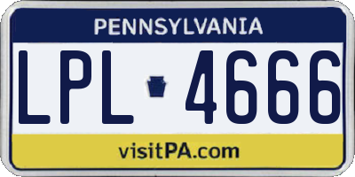 PA license plate LPL4666