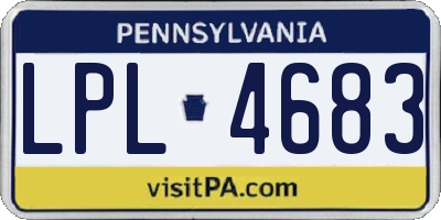 PA license plate LPL4683