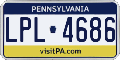 PA license plate LPL4686