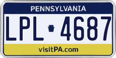 PA license plate LPL4687