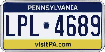 PA license plate LPL4689