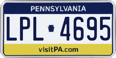 PA license plate LPL4695