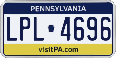 PA license plate LPL4696