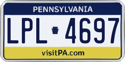 PA license plate LPL4697