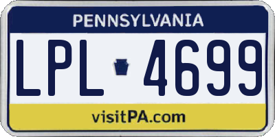 PA license plate LPL4699