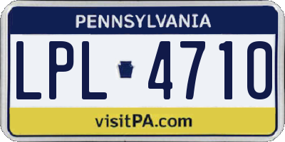 PA license plate LPL4710
