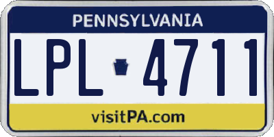 PA license plate LPL4711