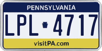 PA license plate LPL4717