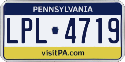 PA license plate LPL4719