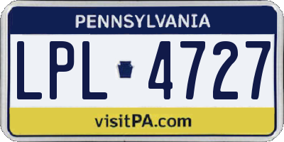 PA license plate LPL4727