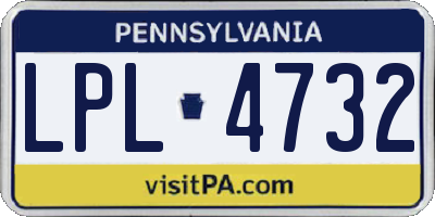 PA license plate LPL4732