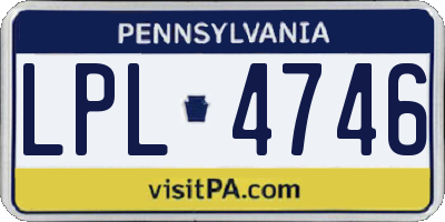 PA license plate LPL4746
