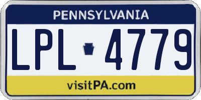 PA license plate LPL4779
