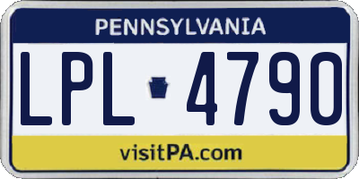 PA license plate LPL4790