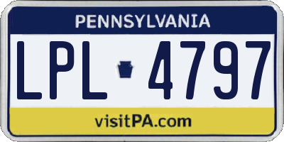 PA license plate LPL4797