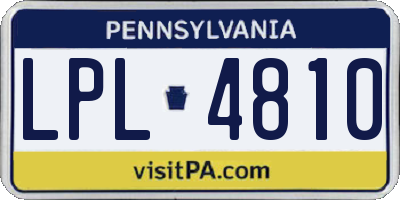 PA license plate LPL4810