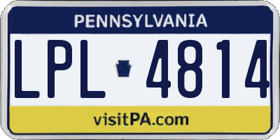 PA license plate LPL4814