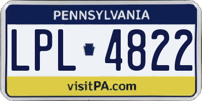PA license plate LPL4822
