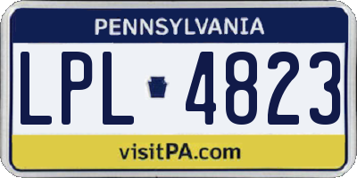 PA license plate LPL4823