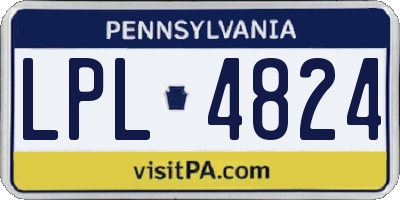 PA license plate LPL4824