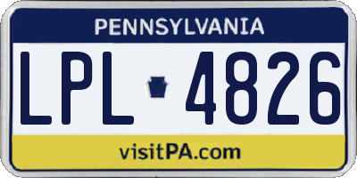 PA license plate LPL4826