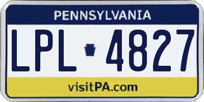 PA license plate LPL4827