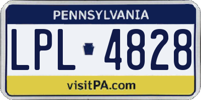PA license plate LPL4828
