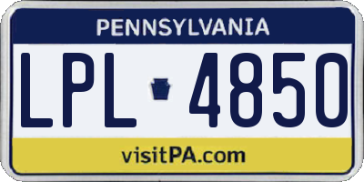 PA license plate LPL4850