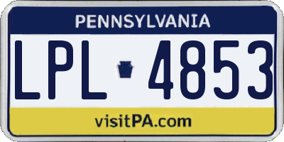 PA license plate LPL4853