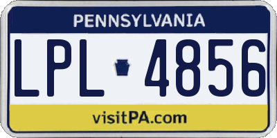 PA license plate LPL4856