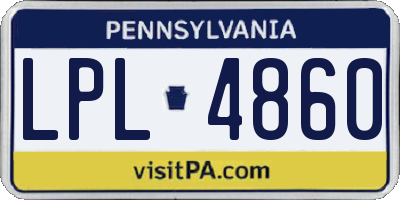 PA license plate LPL4860