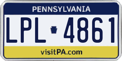 PA license plate LPL4861