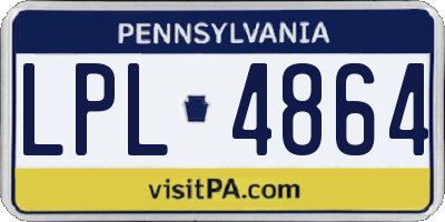 PA license plate LPL4864