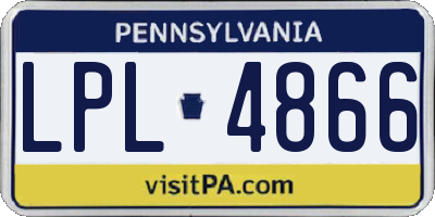 PA license plate LPL4866