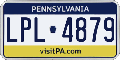 PA license plate LPL4879