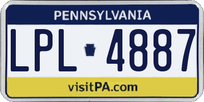 PA license plate LPL4887