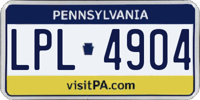 PA license plate LPL4904