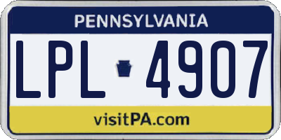 PA license plate LPL4907