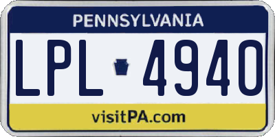 PA license plate LPL4940